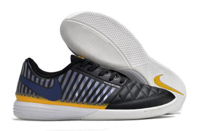 Nike Lunar Gato 2 IC Indoor & Futsal Soccer Shoes - Black/White/Yellow