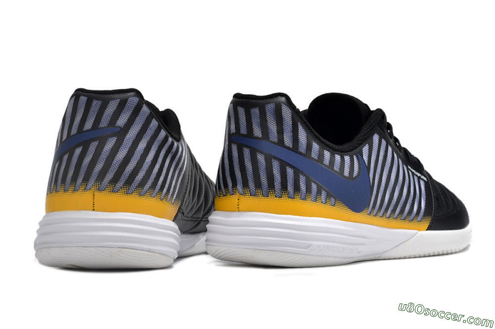 Nike Lunar Gato 2 IC Indoor & Futsal Soccer Shoes - Black/White/Yellow 4