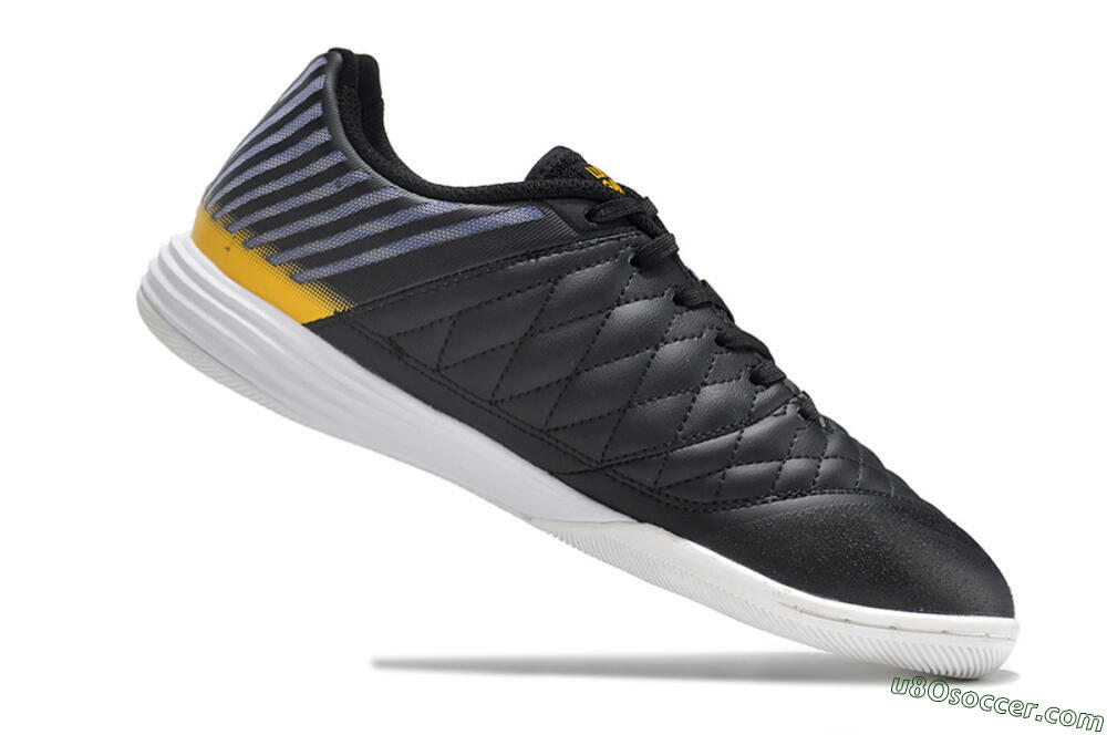 Nike Lunar Gato 2 IC Indoor & Futsal Soccer Shoes - Black/White/Yellow 5