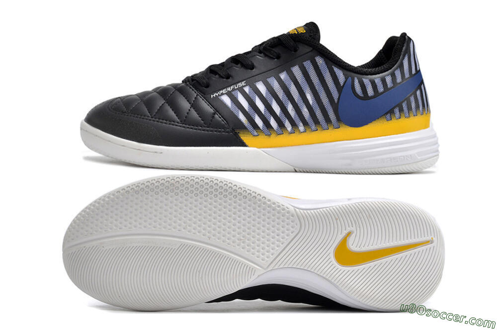 Nike Lunar Gato 2 IC Indoor & Futsal Soccer Shoes - Black/White/Yellow 0
