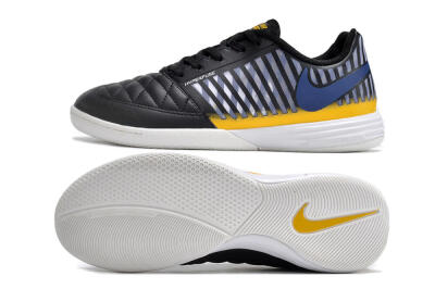 Nike Lunar Gato 2 IC Indoor & Futsal Soccer Shoes - Black/White/Yellow