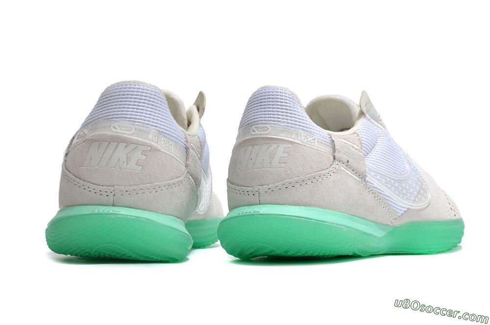 Nike StreetGato IC Indoor & Futsal Soccer Shoes - Grey/White/Green 5