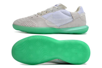 Nike StreetGato IC Indoor & Futsal Soccer Shoes - Grey/White/Green