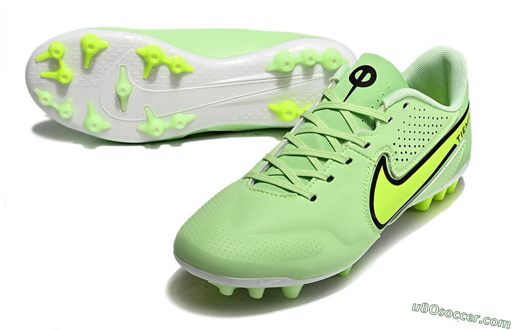 Nike Tiempo Legend 9 Academy AG Artificial Grass Soccer Cleats - Green/Black/Yellow 3