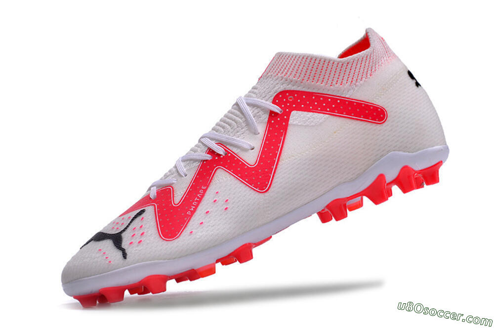 Puma Future Ultimate MG Multi Ground Soccer Cleats - White/Red/Black 5