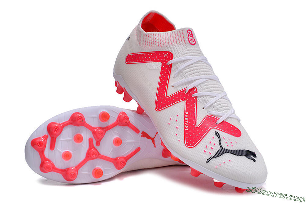 Puma Future Ultimate MG Multi Ground Soccer Cleats - White/Red/Black 3