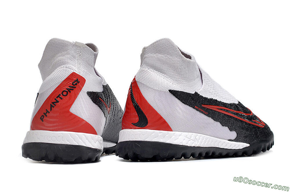 Nike Phantom GX Elite DF Link TF Artificial Turf Soccer Shoes - White/Black/Red 5