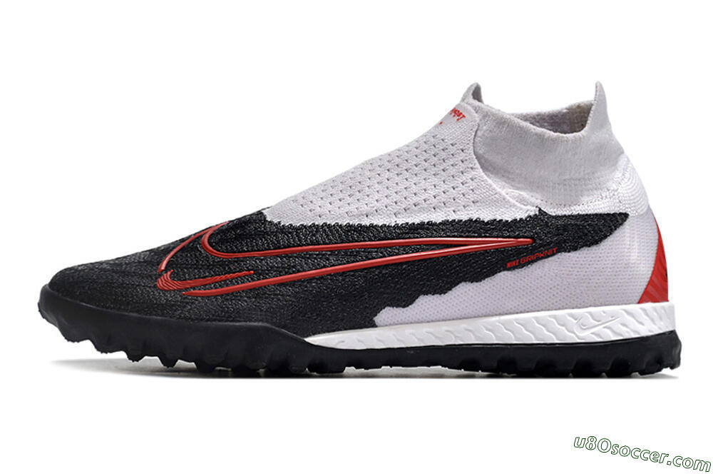 Nike Phantom GX Elite DF Link TF Artificial Turf Soccer Shoes - White/Black/Red 2