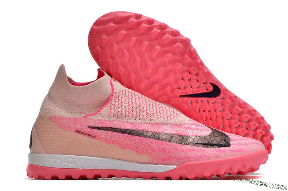 Nike Phantom GX Elite DF Link TF Artificial Turf Soccer Shoes - Pink/Black/White 1