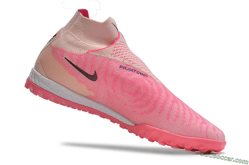 Nike Phantom GX Elite DF Link TF Artificial Turf Soccer Shoes - Pink/Black/White 4