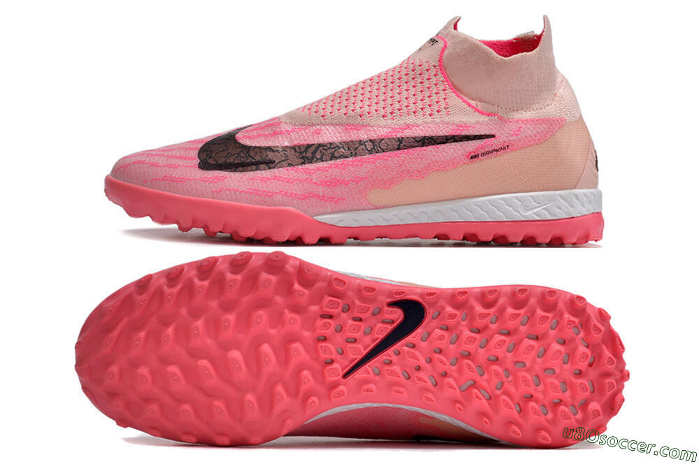 Nike Phantom GX Elite DF Link TF Artificial Turf Soccer Shoes - Pink/Black/White 0