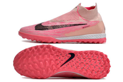 Nike Phantom GX Elite DF Link TF Artificial Turf Soccer Shoes - Pink/Black/White