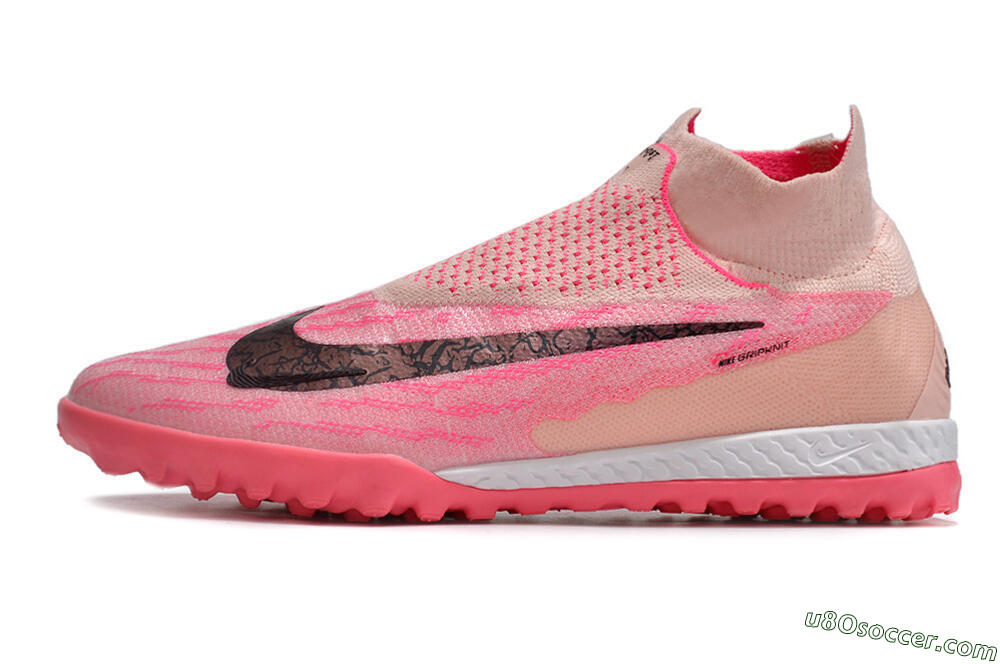 Nike Phantom GX Elite DF Link TF Artificial Turf Soccer Shoes - Pink/Black/White 2
