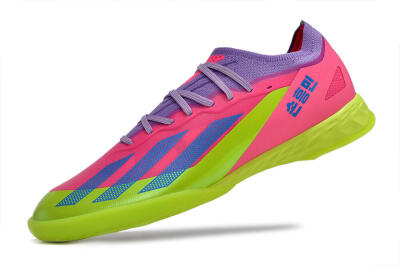 Adidas X Crazyfast.1 IC Indoor & Futsal Soccer Shoes - Pink/Purple/Blue/Green