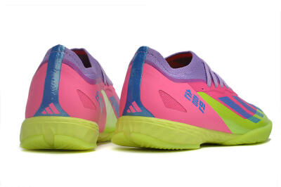 Adidas X Crazyfast.1 IC Indoor & Futsal Soccer Shoes - Pink/Purple/Blue/Green