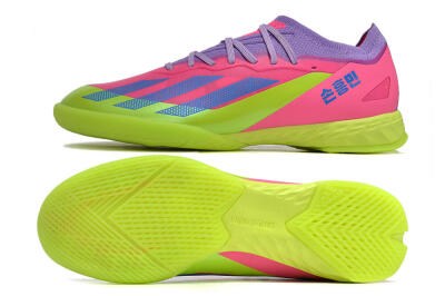 Adidas X Crazyfast.1 IC Indoor & Futsal Soccer Shoes - Pink/Purple/Blue/Green