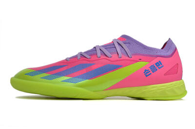 Adidas X Crazyfast.1 IC Indoor & Futsal Soccer Shoes - Pink/Purple/Blue/Green