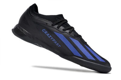 Adidas X Crazyfast.1 IC Indoor & Futsal Soccer Shoes - Black/Blue