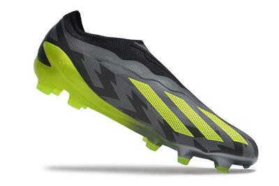 Adidas X Crazyfast+ FG Firm Ground Soccer Cleats - Grey/Black/Green