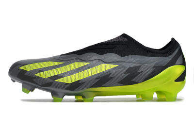 Adidas X Crazyfast+ FG Firm Ground Soccer Cleats - Grey/Black/Green