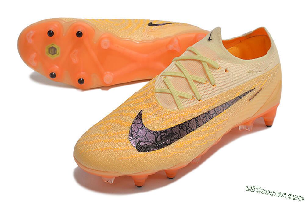 Nike Phantom GX Elite Link Pro SG Soft Ground Soccer Cleats - Orange/Pink/Black 3