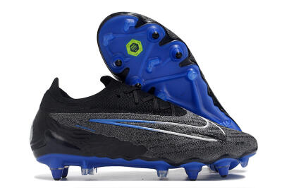 Nike Phantom GX Elite Link Pro SG Soft Ground Soccer Cleats - Black/Grey/Blue