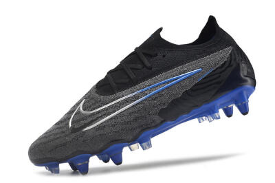 Nike Phantom GX Elite Link Pro SG Soft Ground Soccer Cleats - Black/Grey/Blue