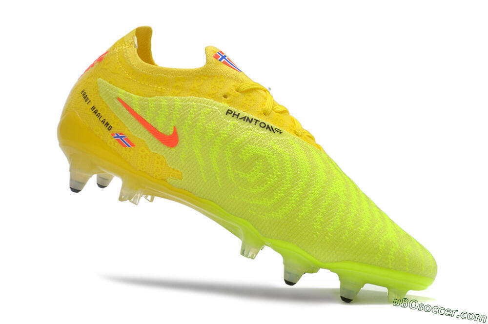 Nike Phantom GX Elite Link Pro SG Soft Ground Soccer Cleats - Yellow/Green/Black/White 4