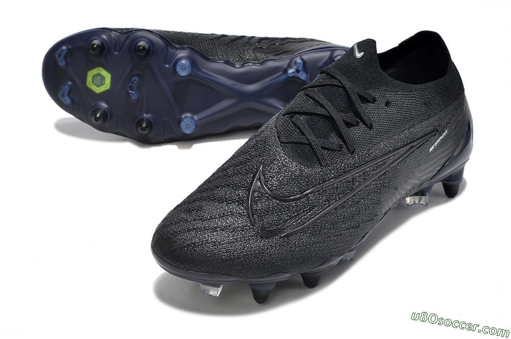 Nike Phantom GX Elite Link Pro SG Soft Ground Soccer Cleats - Black/Blue 3