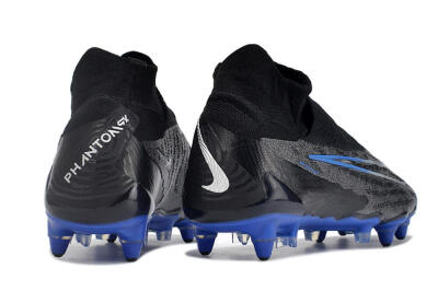 Nike Phantom GX Elite DF Link Pro SG Soft Ground Soccer Cleats - Black/Grey/Blue