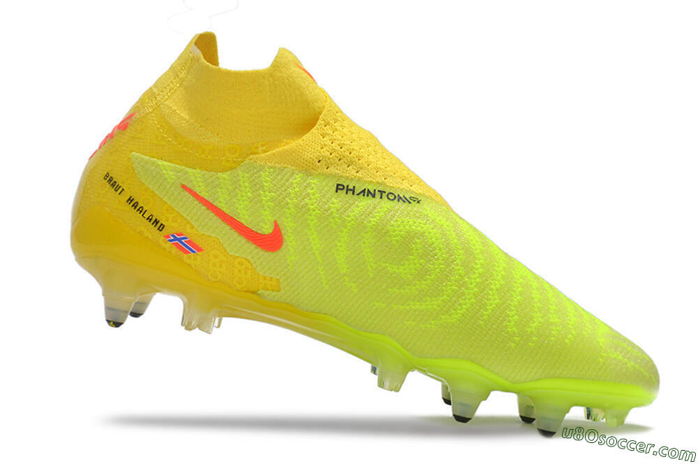 Nike Phantom GX Elite DF Link Pro SG Soft Ground Soccer Cleats - Yellow/Green/Black/White 4