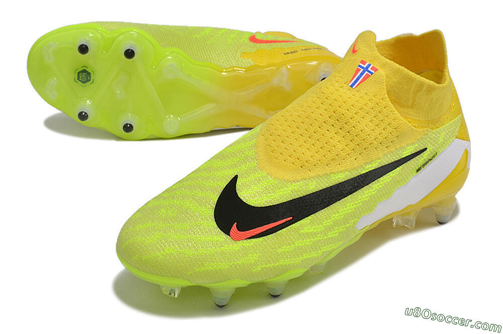 Nike Phantom GX Elite DF Link Pro SG Soft Ground Soccer Cleats - Yellow/Green/Black/White 3