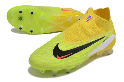 Nike Phantom GX Elite DF Link Pro SG Soft Ground Soccer Cleats - Yellow/Green/Black/White