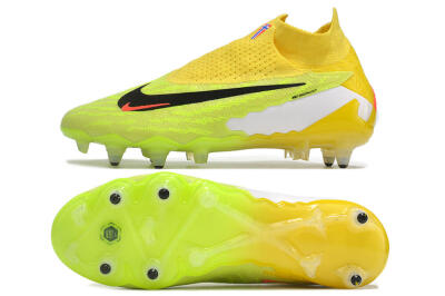 Nike Phantom GX Elite DF Link Pro SG Soft Ground Soccer Cleats - Yellow/Green/Black/White