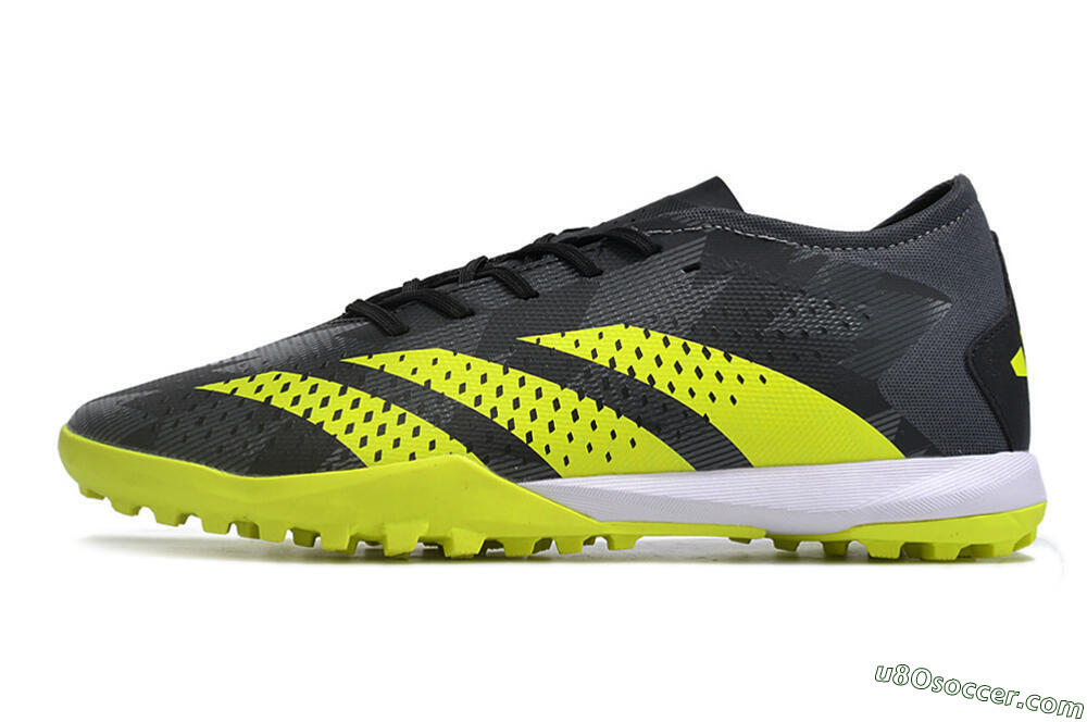 Adidas Predator Accuracy.3 TF Artificial Turf Soccer Shoes - Black/Green/White 2