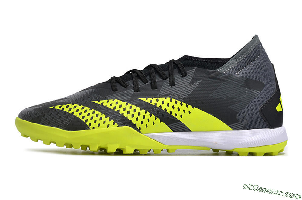 Adidas Predator Accuracy.3 TF Artificial Turf Soccer Shoes - Black/Green/White 2