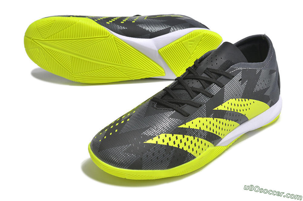 Adidas Predator Accuracy.3 IC Indoor & Futsal Soccer Shoes - Black/Green/White 3