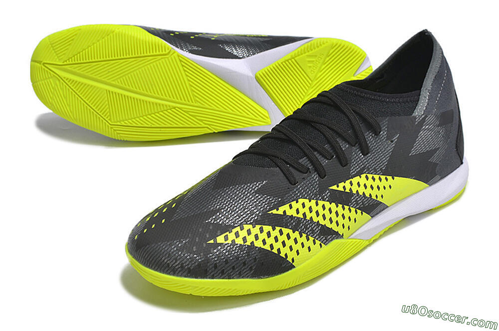 Adidas Predator Accuracy.3 IC Indoor & Futsal Soccer Shoes - Black/Green/White 3