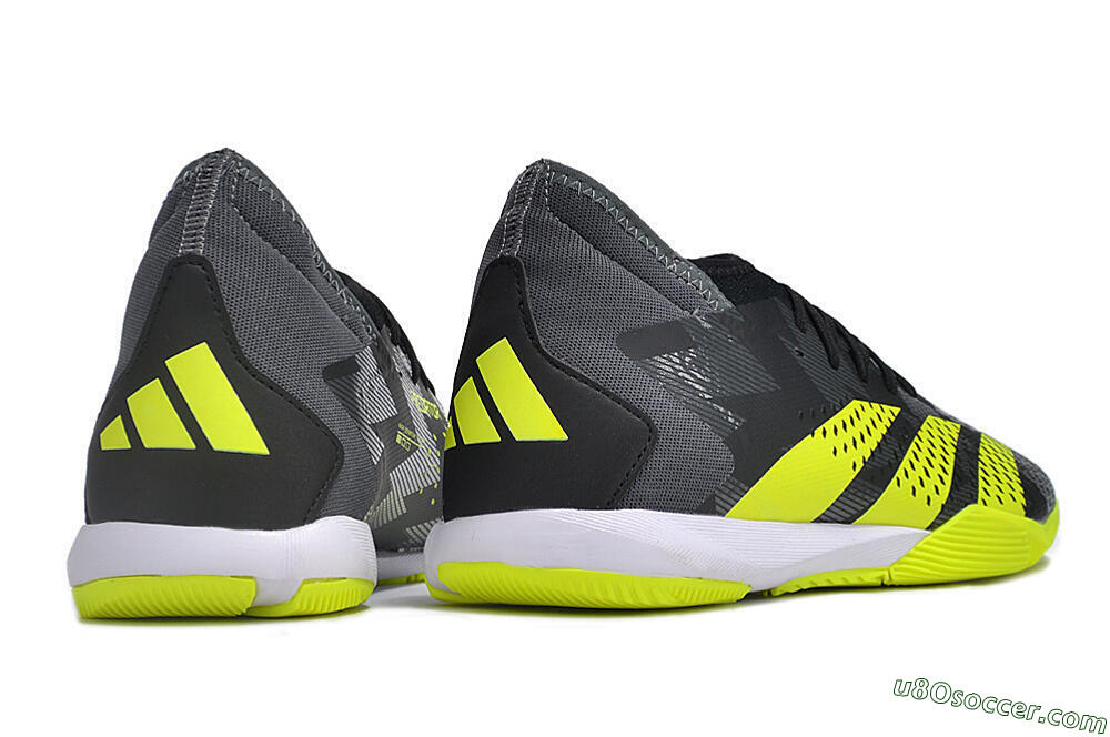 Adidas Predator Accuracy.3 IC Indoor & Futsal Soccer Shoes - Black/Green/White 4