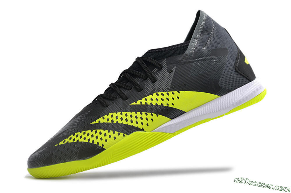 Adidas Predator Accuracy.3 IC Indoor & Futsal Soccer Shoes - Black/Green/White 6
