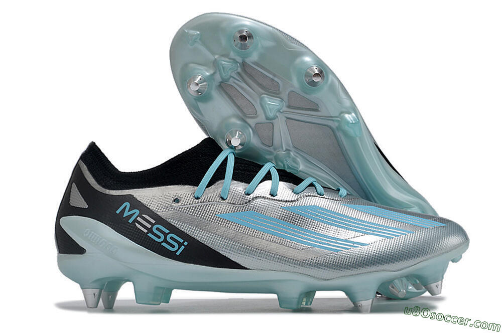 Adidas X Speedportal.1 SG Soft Ground Soccer Cleats - Silver/Black/Blue 1
