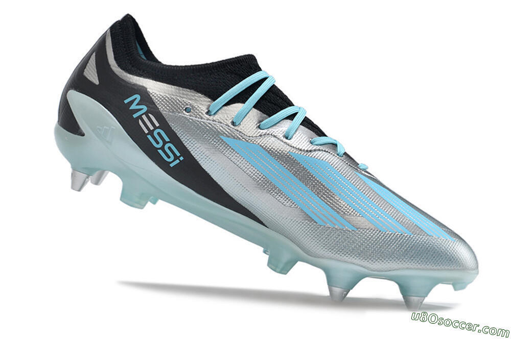 Adidas X Speedportal.1 SG Soft Ground Soccer Cleats - Silver/Black/Blue 4