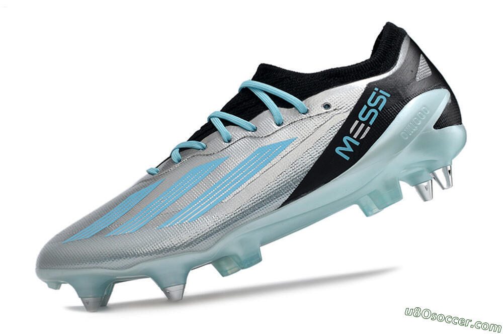 Adidas X Speedportal.1 SG Soft Ground Soccer Cleats - Silver/Black/Blue 5
