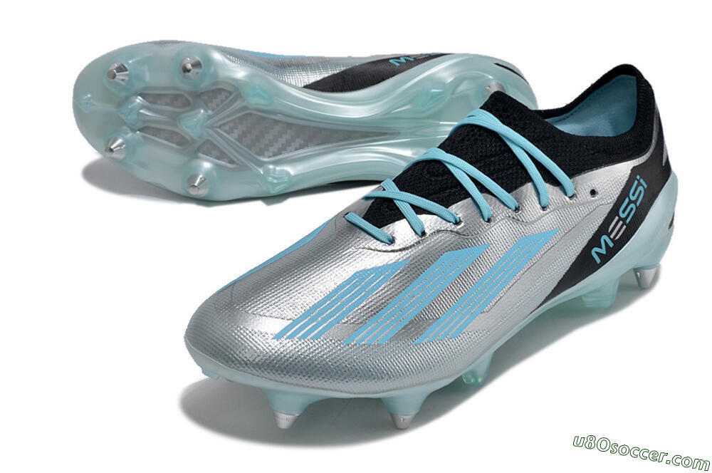 Adidas X Speedportal.1 SG Soft Ground Soccer Cleats - Silver/Black/Blue 3