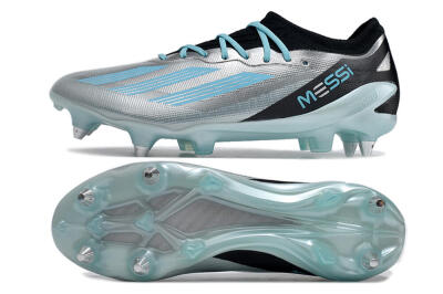 Adidas X Speedportal.1 SG Soft Ground Soccer Cleats - Silver/Black/Blue