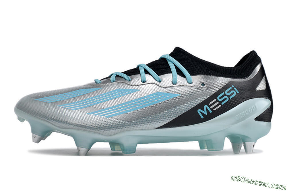 Adidas X Speedportal.1 SG Soft Ground Soccer Cleats - Silver/Black/Blue 2
