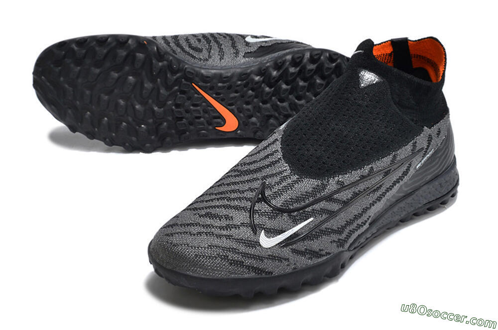 Nike Phantom GX Elite DF Link TF Artificial Turf Soccer Shoes - Black/White 3