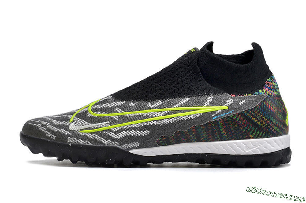 Nike Phantom GX Elite DF Link TF Artificial Turf Soccer Shoes - Grey/Rainbow 2