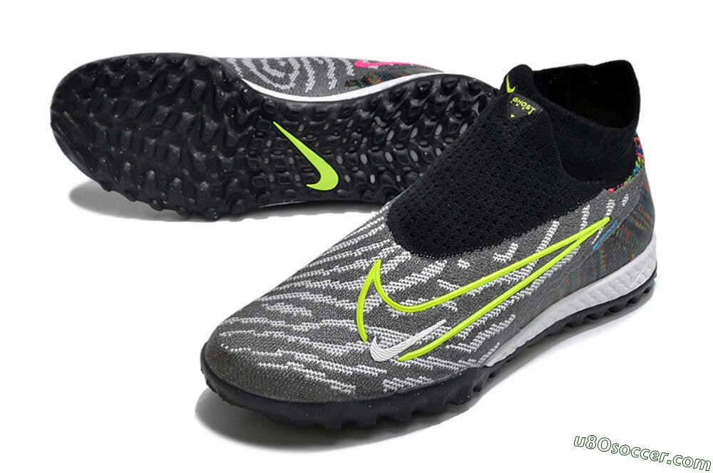 Nike Phantom GX Elite DF Link TF Artificial Turf Soccer Shoes - Grey/Rainbow 3