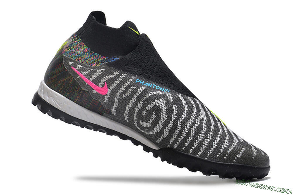 Nike Phantom GX Elite DF Link TF Artificial Turf Soccer Shoes - Grey/Rainbow 4